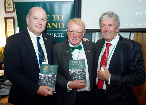 Irelands Ambassador to New Zealand, Peter Ryan, Peter Burke, and Damien O'Connor the Minister of Agriculture
